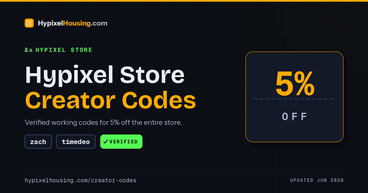 Hypixel Store Creator Codes (Verified) - 5% Off in 2026